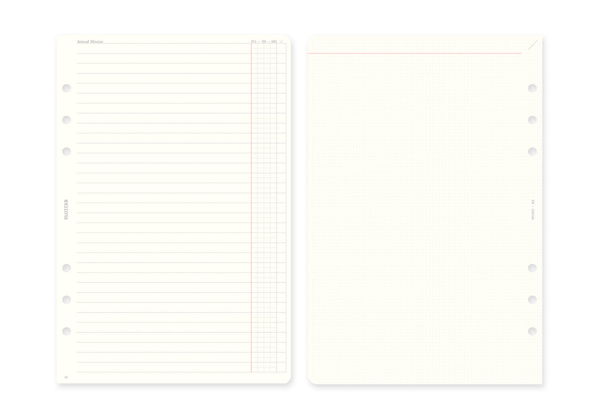 Plotter Monthly Schedule Refill 2027 - A5 Size