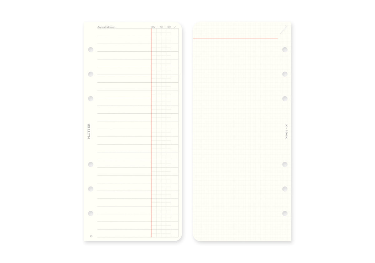 Plotter Monthly Schedule Refill 2027 - Narrow Size