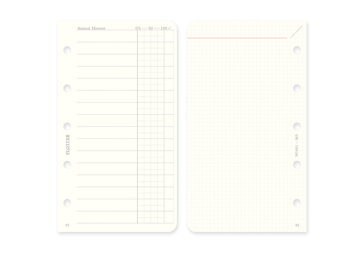 Plotter Monthly Schedule Refill 2027 - Mini 5 Size