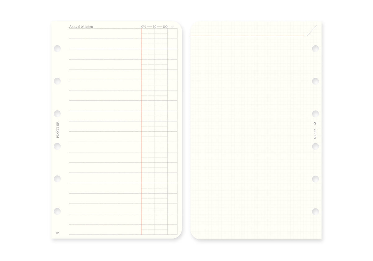 Plotter Monthly Schedule Refill 2027 - Mini Size