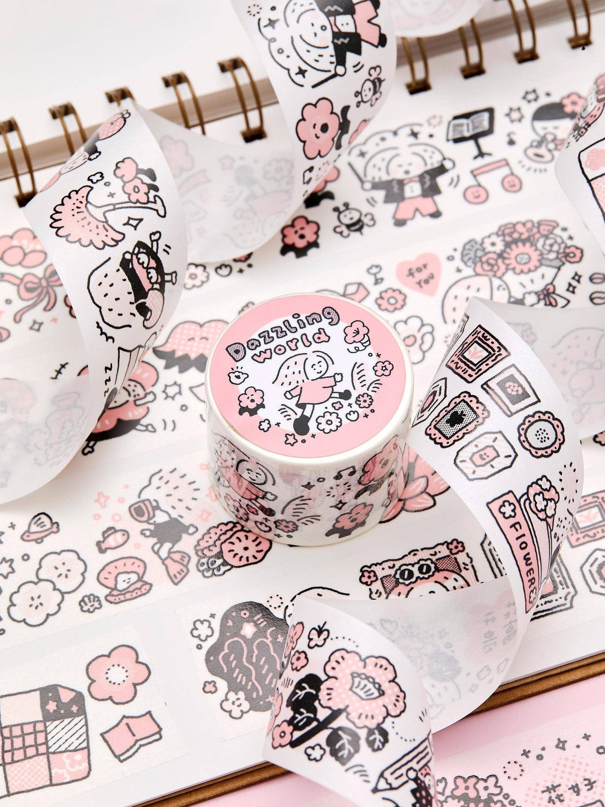 RiN! Studio Dazzling World Pink Washi Tape