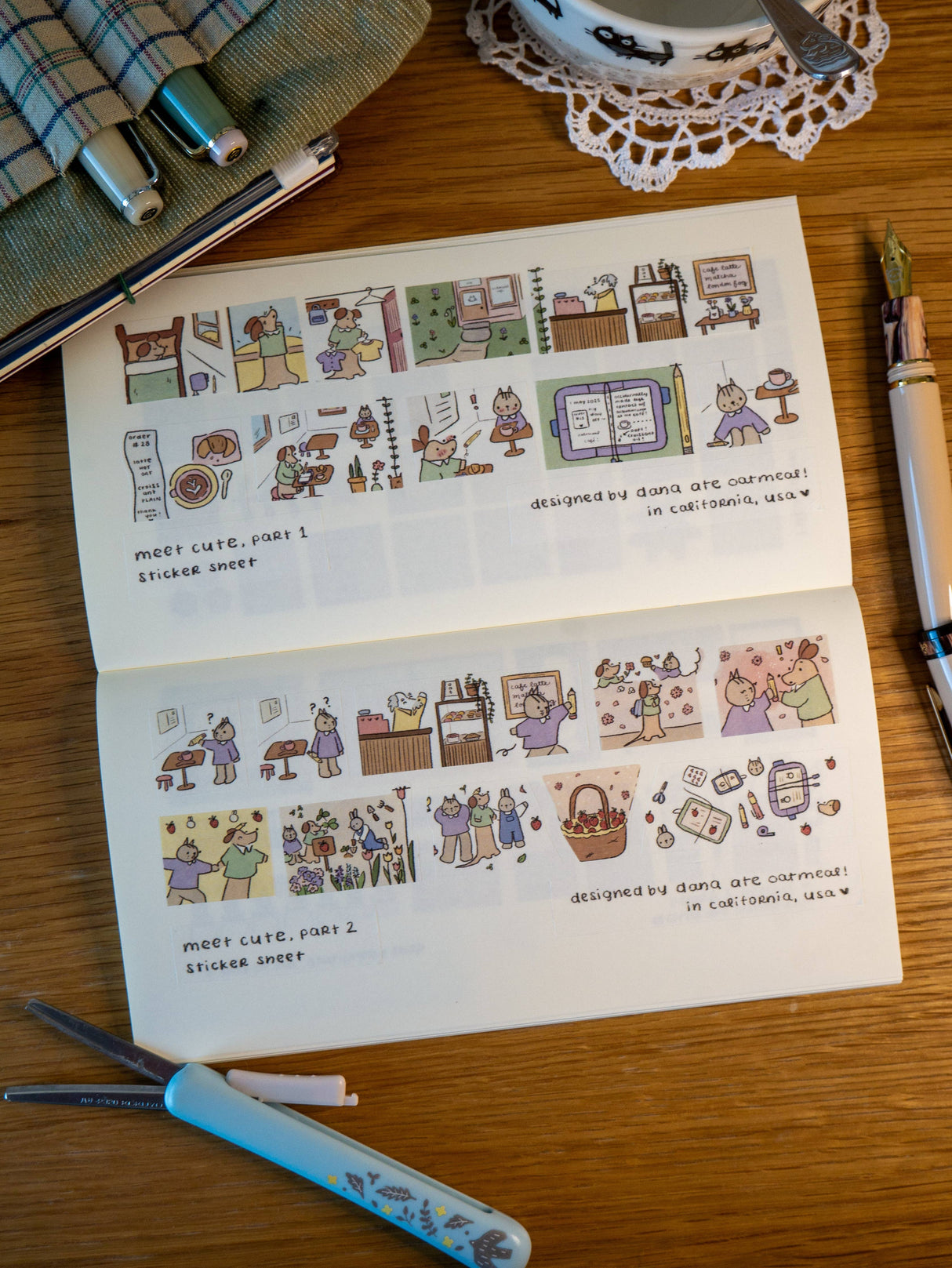 dana ate oatmeal! Meet Cute Washi Sticker Sheet