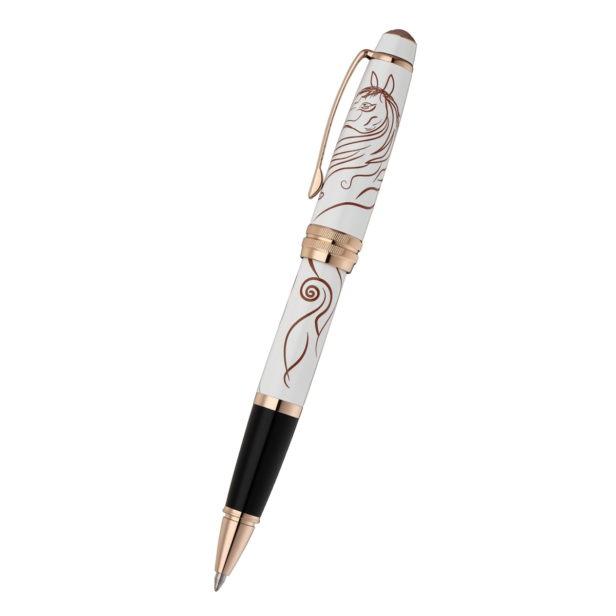 Cross Bailey Rollerball Pen - Zodiac Year of the Horse White Lacquer