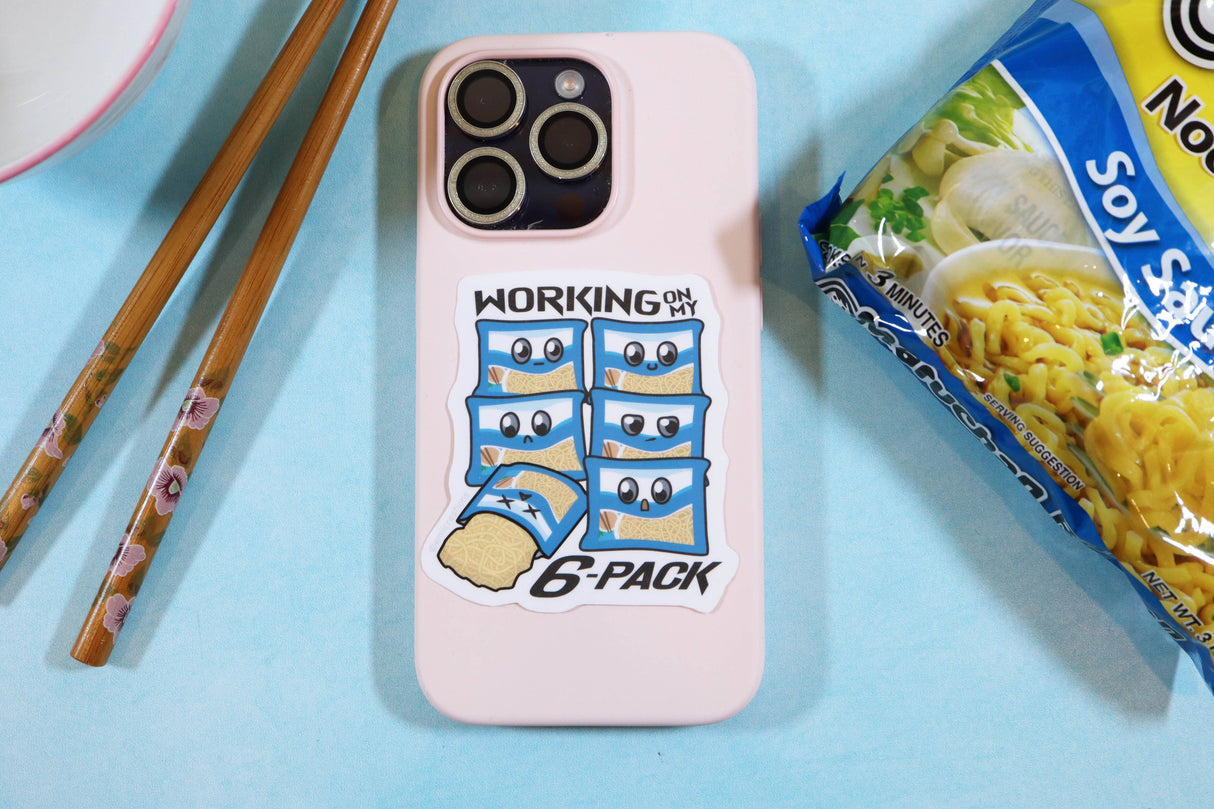 Emii Creations 6-Pack Instant Ramen Sticker