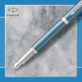 Parker IM Premium Fountain Pen - Grey Lacquer & Chrome Trim