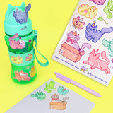 Birthday Cats Vinyl Sticker Sheet
