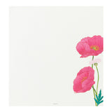 Midori Letter Pad - Four Designs Poppy