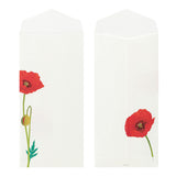 Midori Envelope - Four Designs Poppy