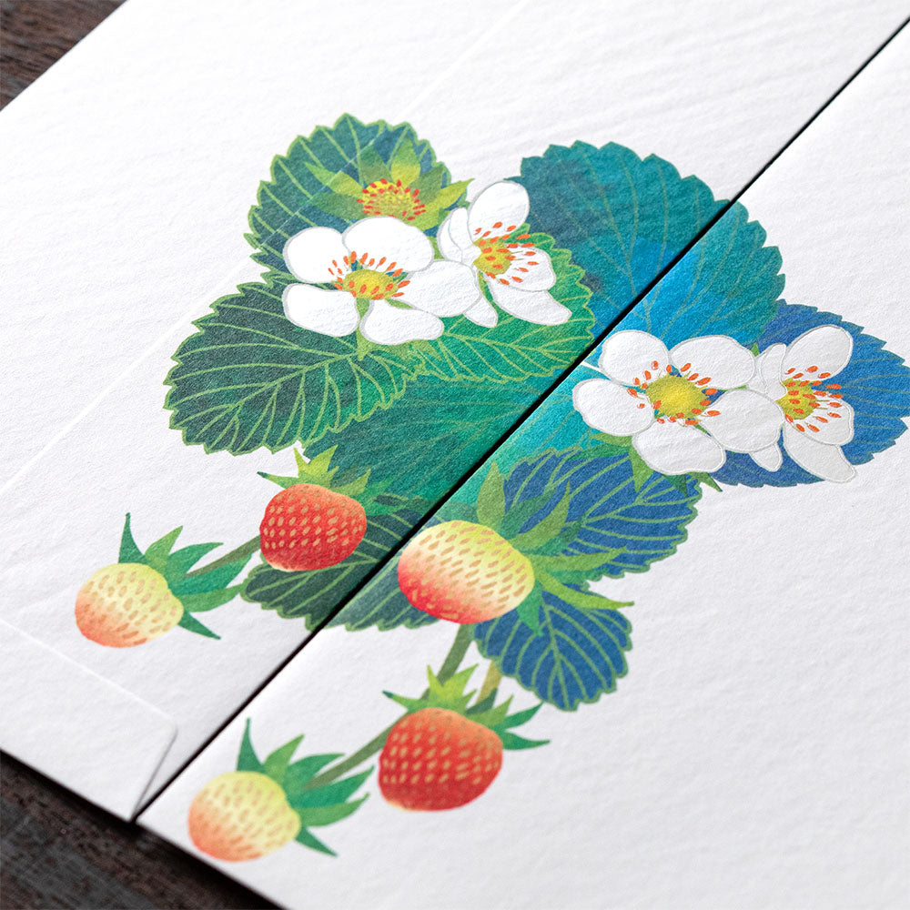 Midori Envelope - Foil-Stamping Strawberry