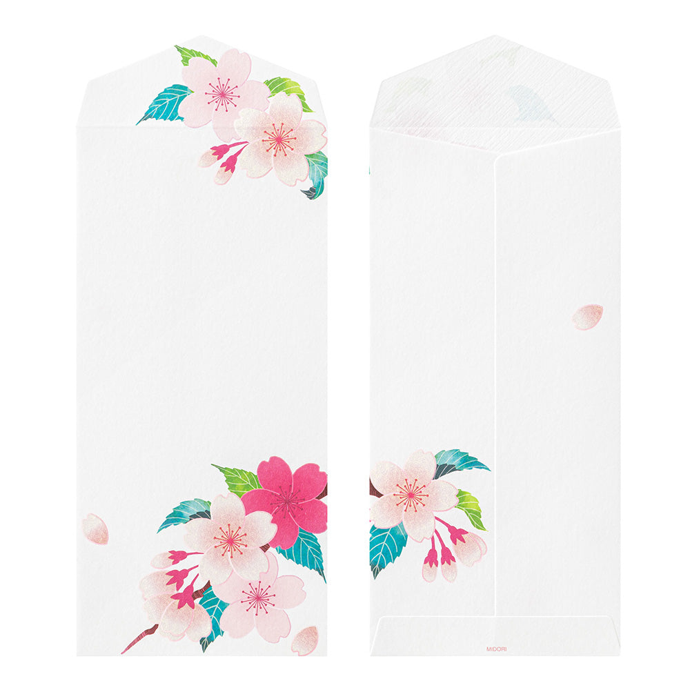 Midori Envelope - Silk-Printing Cherry Blossom