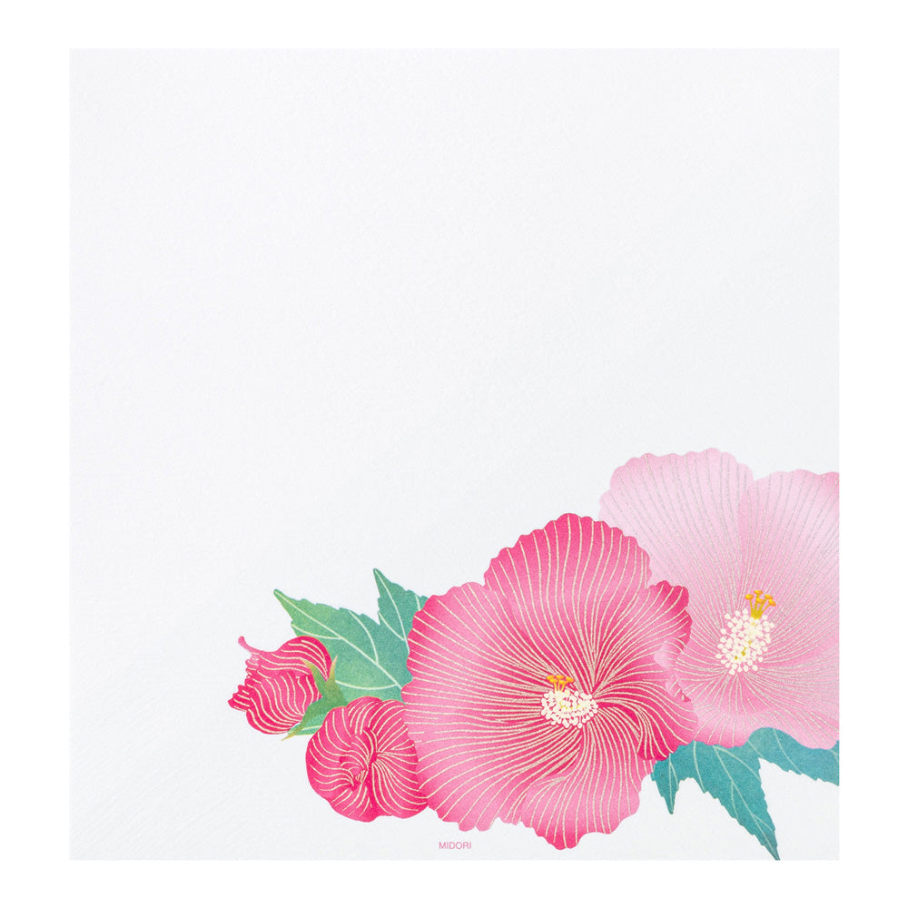 Midori Letter Pad - Confederate Rose