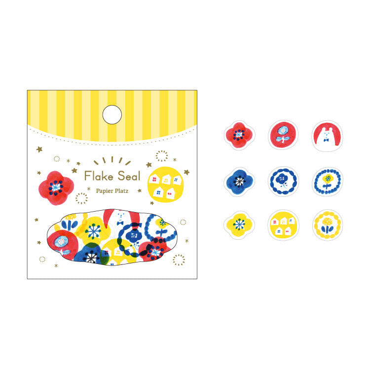 Papier Platz Kurugoma. Flake Stickers - Tricolor