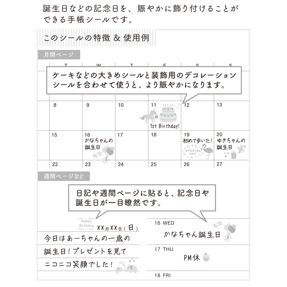 Midori Sticker - Anniversary Birthday