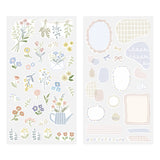 Midori Sticker - Monotone Flowers