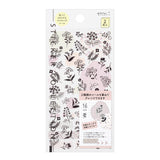 Midori Sticker - Monotone Flower