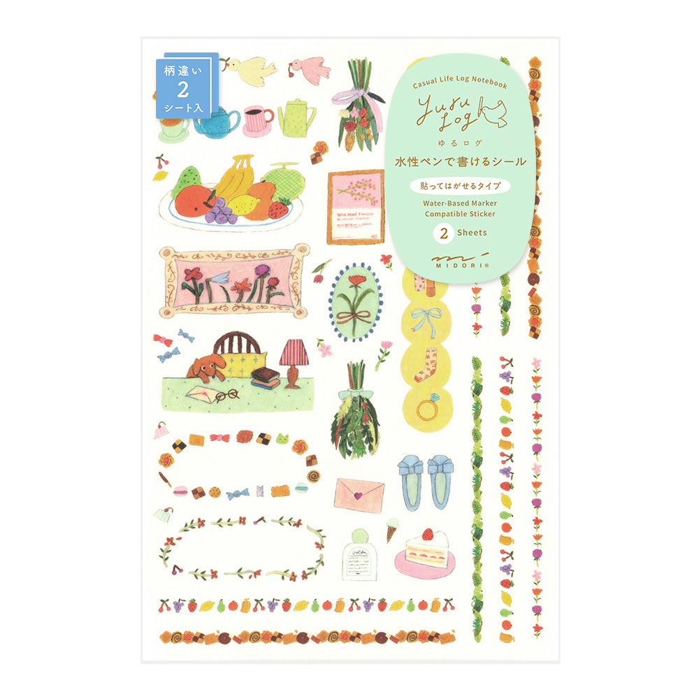 Midori Yuru Log Sticker 2 Sheets - My Life