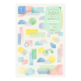Midori Yuru Log Sticker 2 Sheets - Watercolor Motif