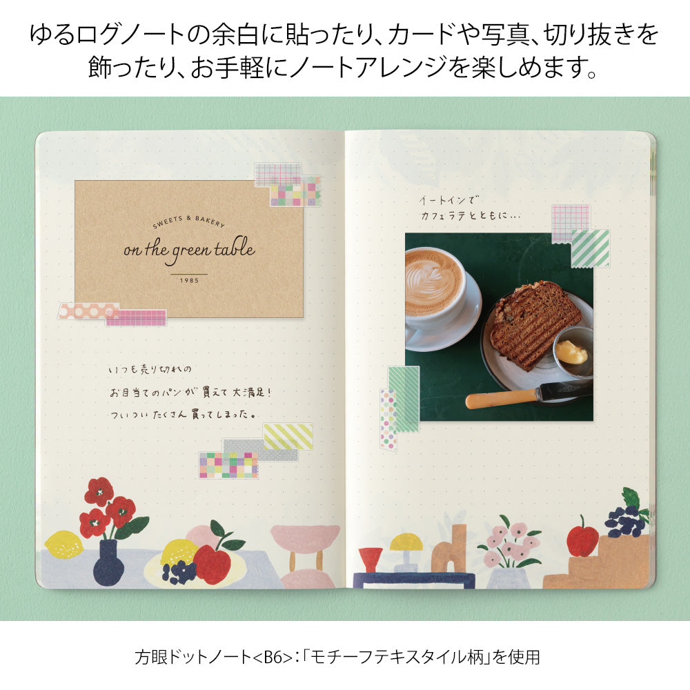 Midori Yuru Log Sticker 2 Sheets - Collage Tape