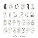 Midori Yuru Log Roll Sticker - Numbers