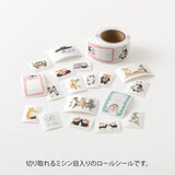 Midori Yuru Log Roll Sticker - Animal Emotions