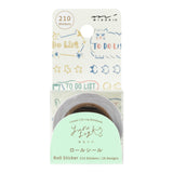 Midori Yuru Log Roll Sticker - List