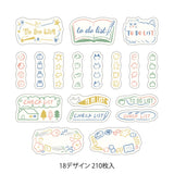 Midori Yuru Log Roll Sticker - List