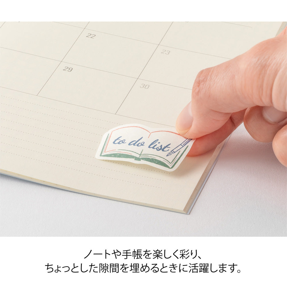Midori Yuru Log Roll Sticker - List