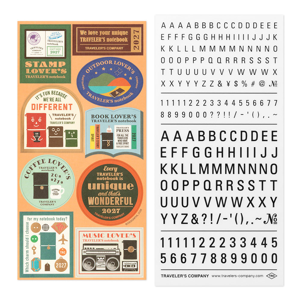 Traveler's 2027 Diary Customized Sticker Set