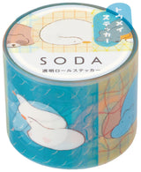 King Jim Soda Transparent Masking Tape Sticker Type - Relaxed