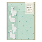 Midori Letter Set with Stickers - Alpaca