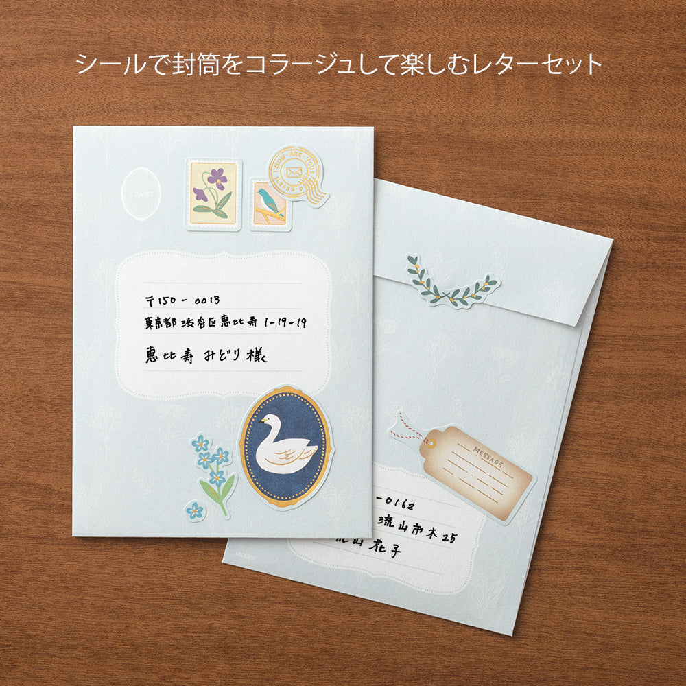 Midori Letter Set - Collage Bird