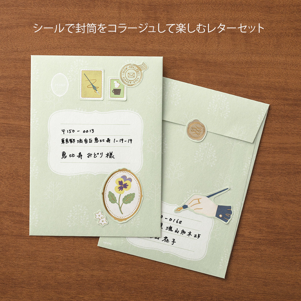 Midori Letter Set - Collage Stationery
