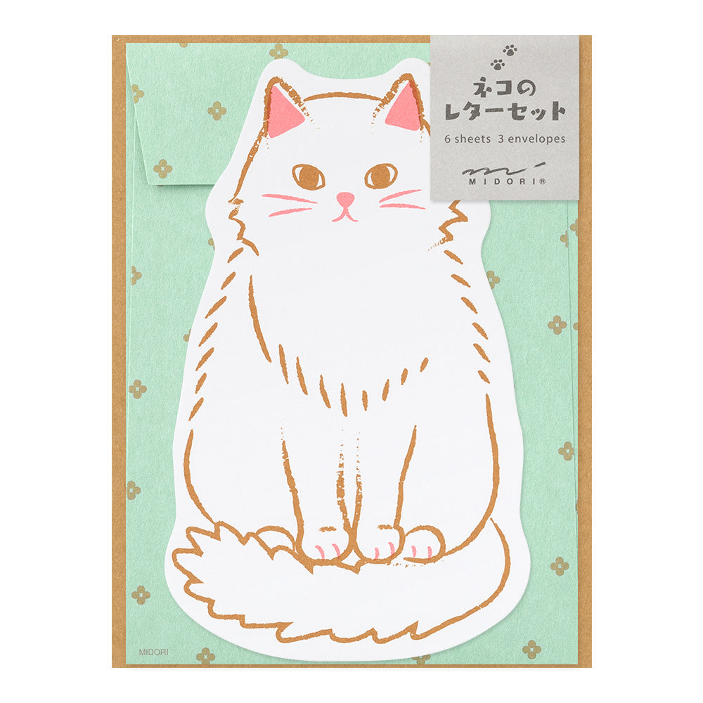 Midori Letter Set - Die-Cut Cat
