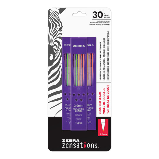 Zebra Zensations Colored Mechanical Pencil Assorted Lead Refill