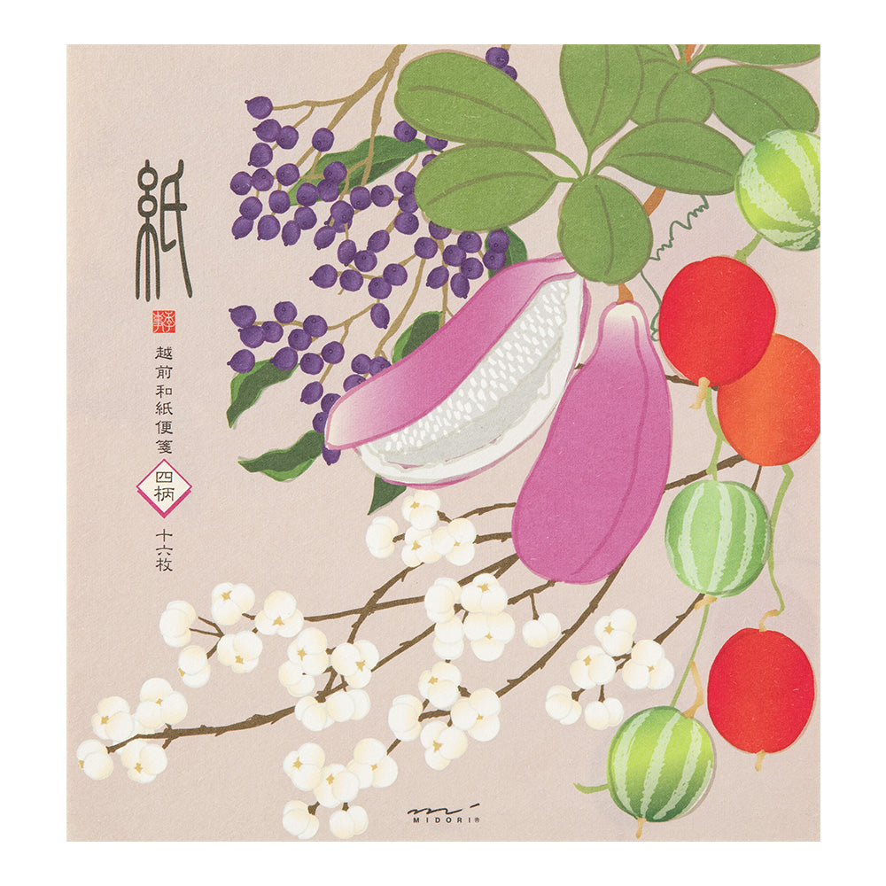 Midori Letter Pad - Autumn Berries
