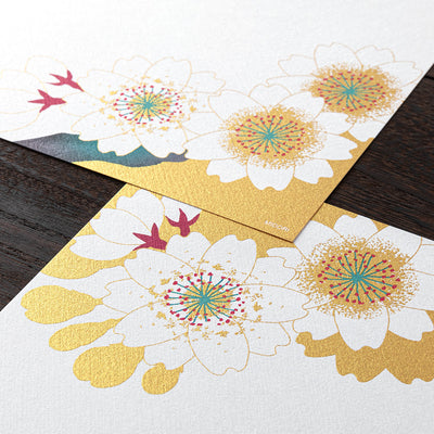 Midori Letter Pad - Cherry Blossom Gold