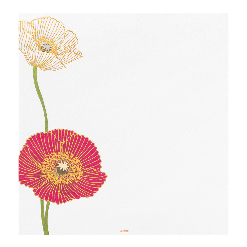 Midori Letter Pad - Poppy