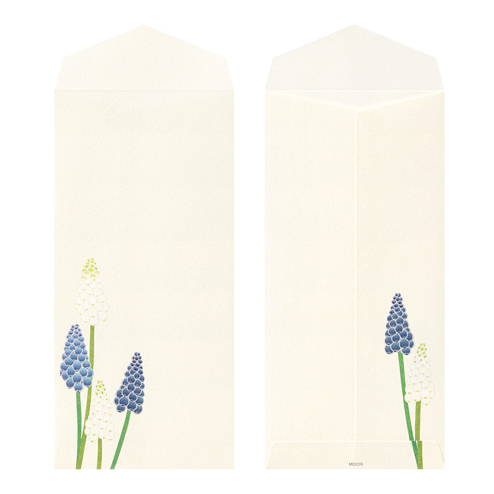 Midori Envelope - Four Designs Spring Flower White