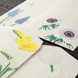 Midori Envelope - Four Designs Spring Flower White