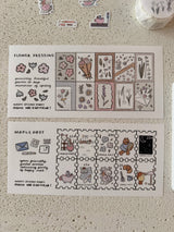 dana ate oatmeal! Flower Pressing Washi Sticker Sheet