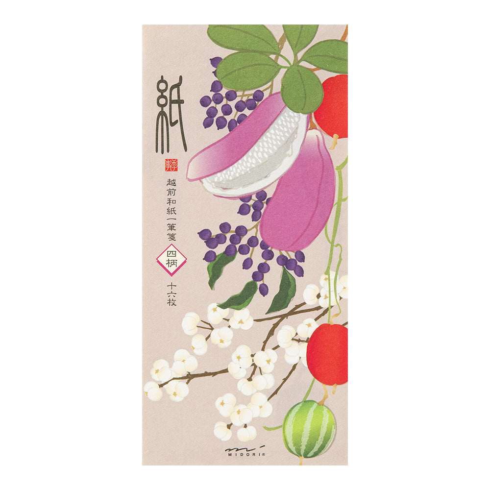 Midori Message Letter Pad - Autumn Berries