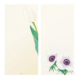 Midori Message Letter Pad - Four Designs Spring Flower White