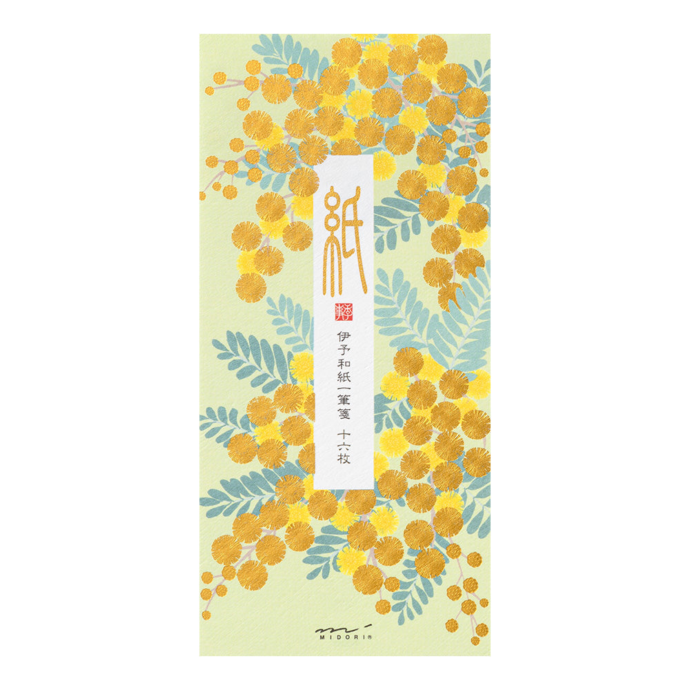 Midori Message Letter Pad - Foil-Stampling Mimosa