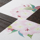 Midori Message Letter Pad - Silk-Printing Ball-Shaped Cherry Blossom