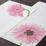Midori Message Letter Pad - Silk-Printing Gerbera