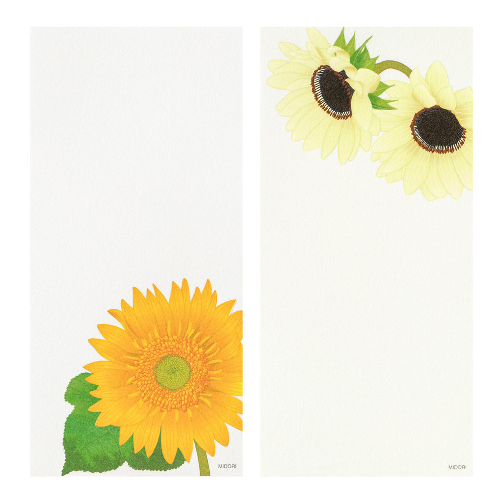 Midori Message Letter Pad - Sunflower