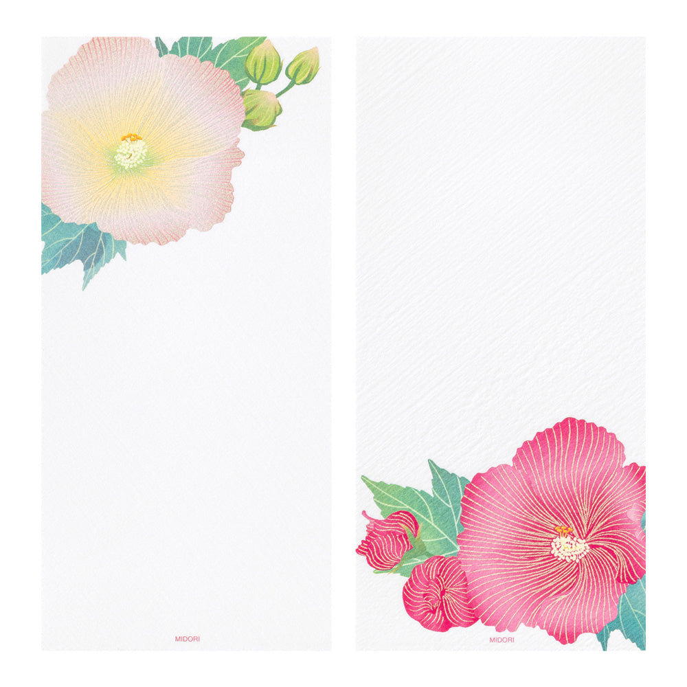 Midori Message Letter Pad - Confederate Rose