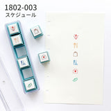 Kodomo No Kao Pochitto Pick Detachable Push Button Stamp Set - Schedule