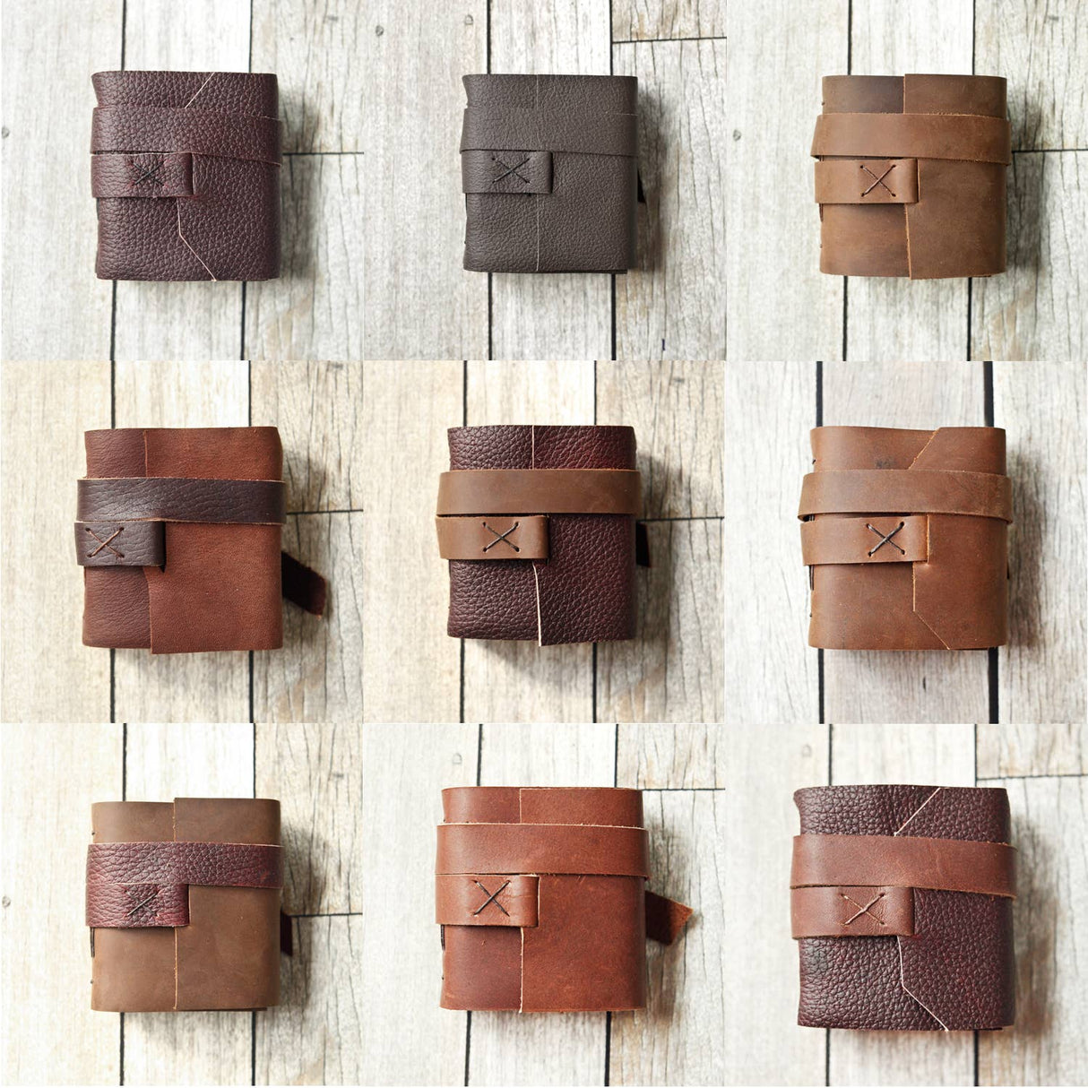 Chunky Leather Travel Journal: Bright White