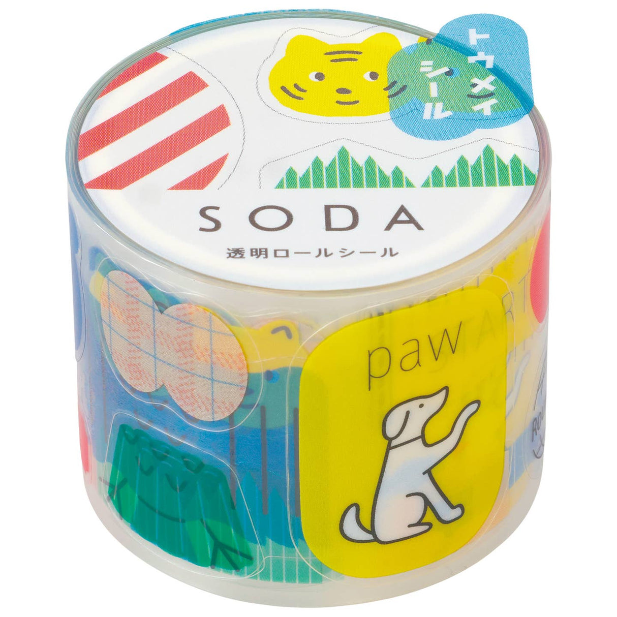 Soda Transparent Masking Tape Sticker Type - Variety
